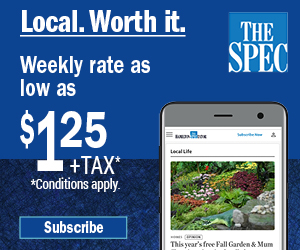 Get digital access to The Spec. Weekly rate as low as $1.25 + tax. Subscribe